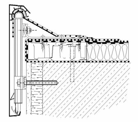 Dachrand detail flachdach