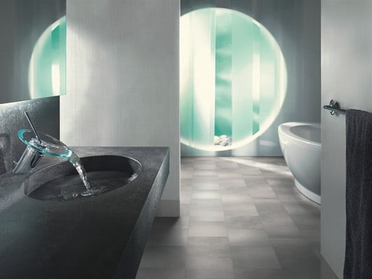 Pvc boden fr badezimmer: wineo vinyl designbelag f?r bad und ...