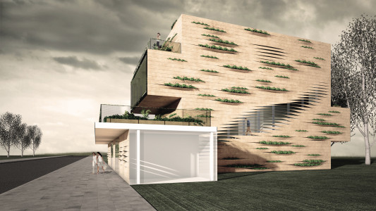 Ansicht Nord - Rendering