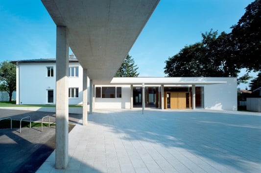 Blick auf den neuen Pfarrsaal