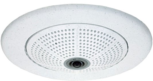 Bei Deckenmontage liefert die Kamera eine 360°-Rundumsicht