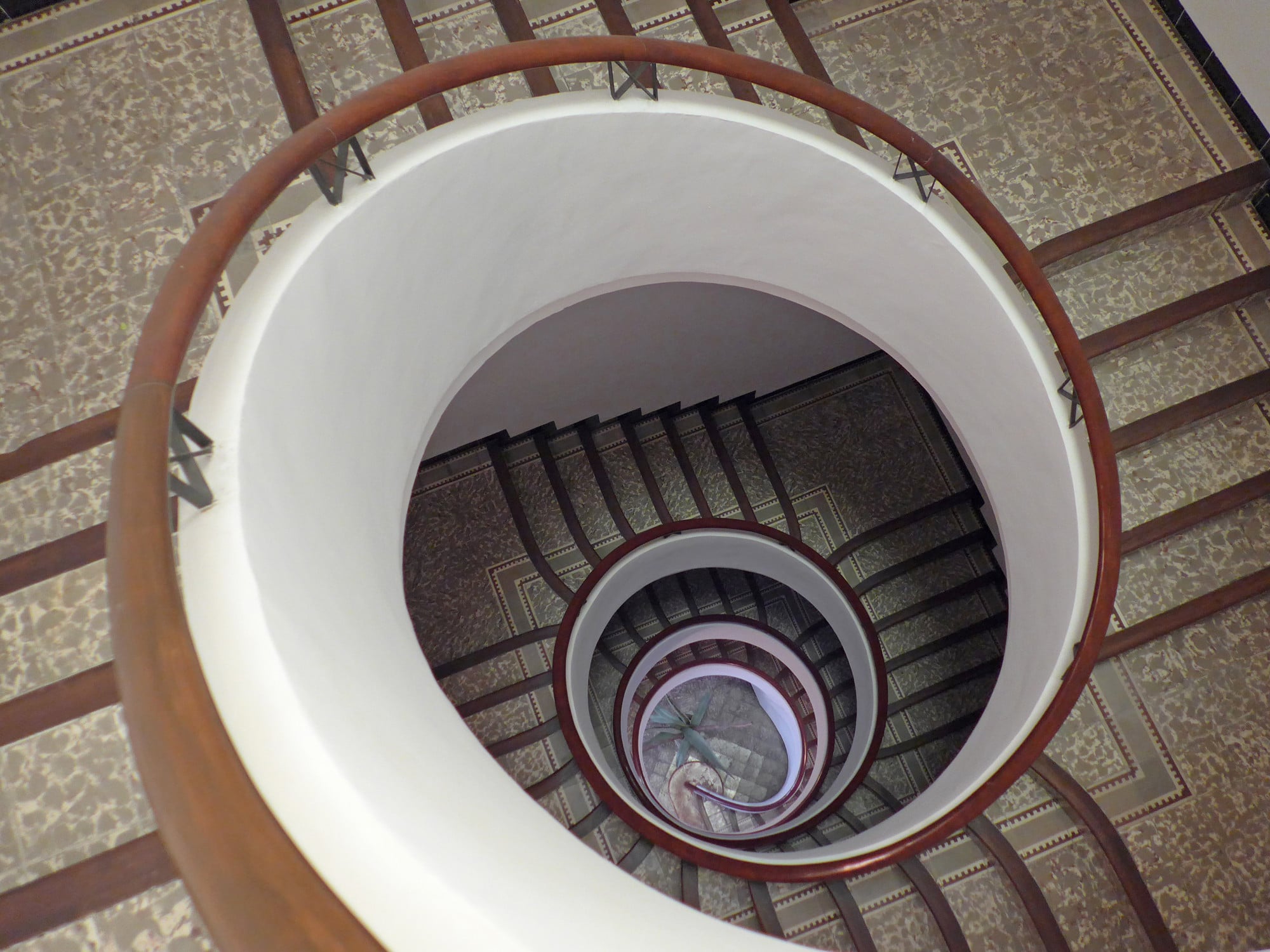 Geflieste Wendeltreppe