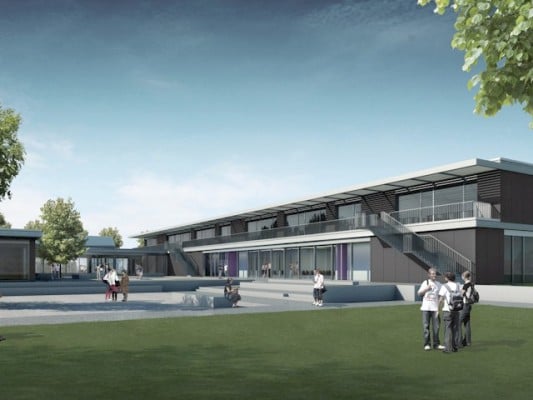 Rendering des Schulkomplexes