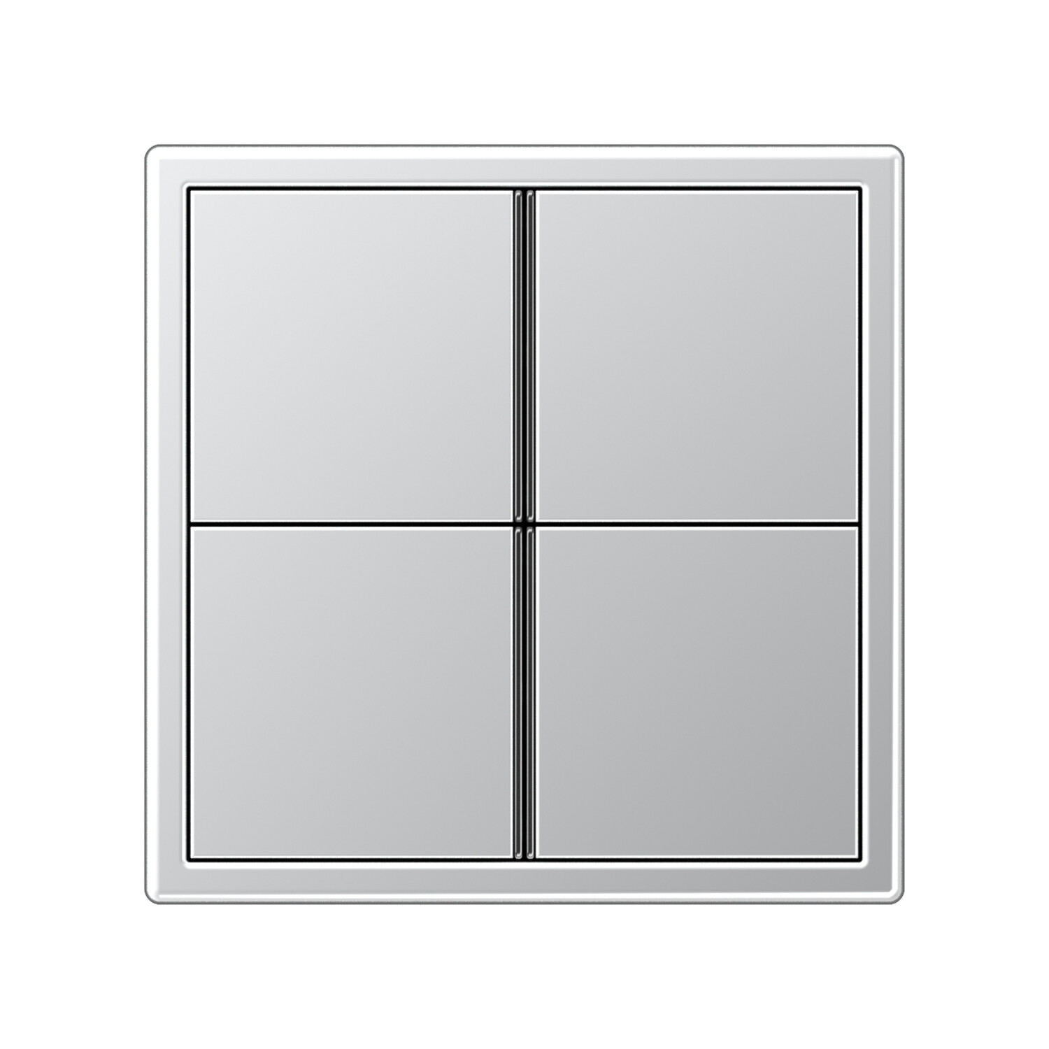 KNX Taster aus Aluminium (Produkt: F 40 im Schalterprogramm LS 990)