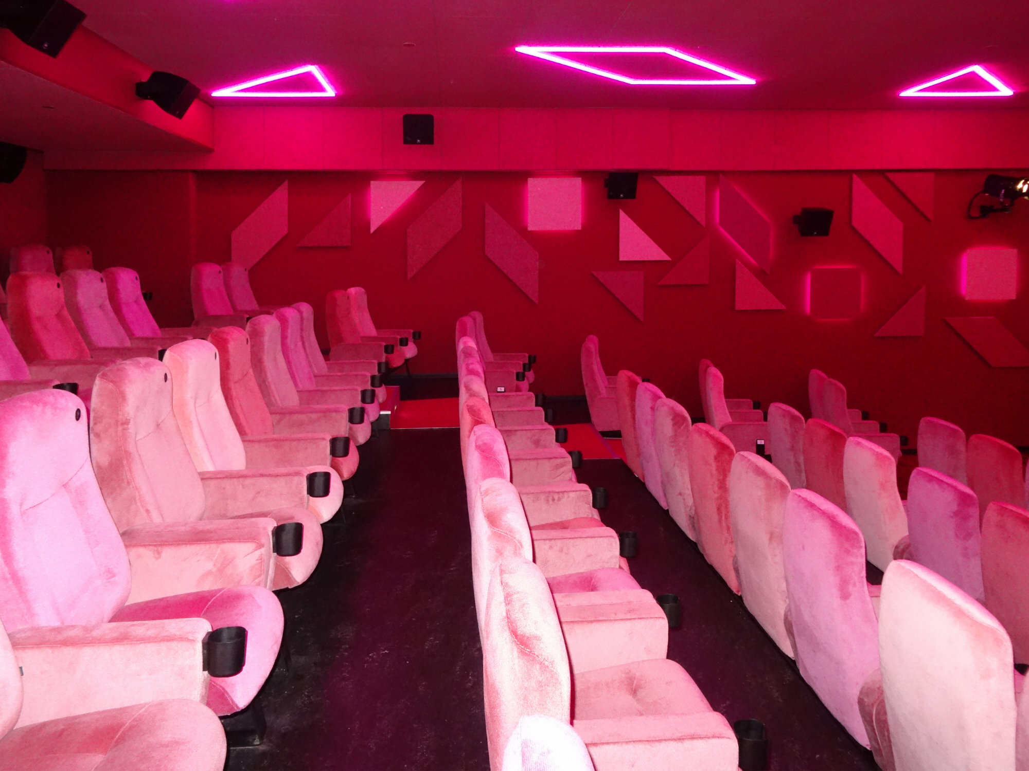 Polstersessel im Kino Delphi Lux.