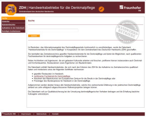 Handwerksbetriebe für die Denkmalpflege