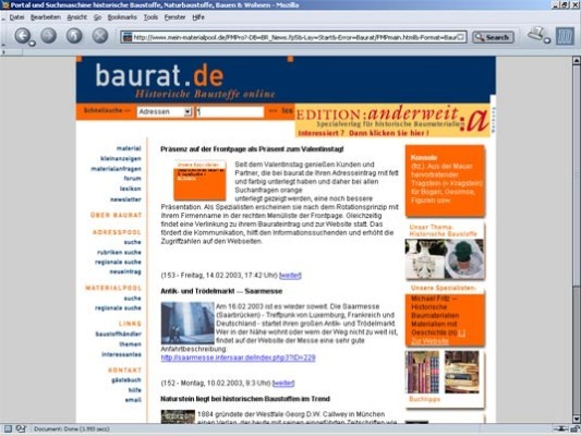 Baurat Historische Baustoffe Altbau Linkliste