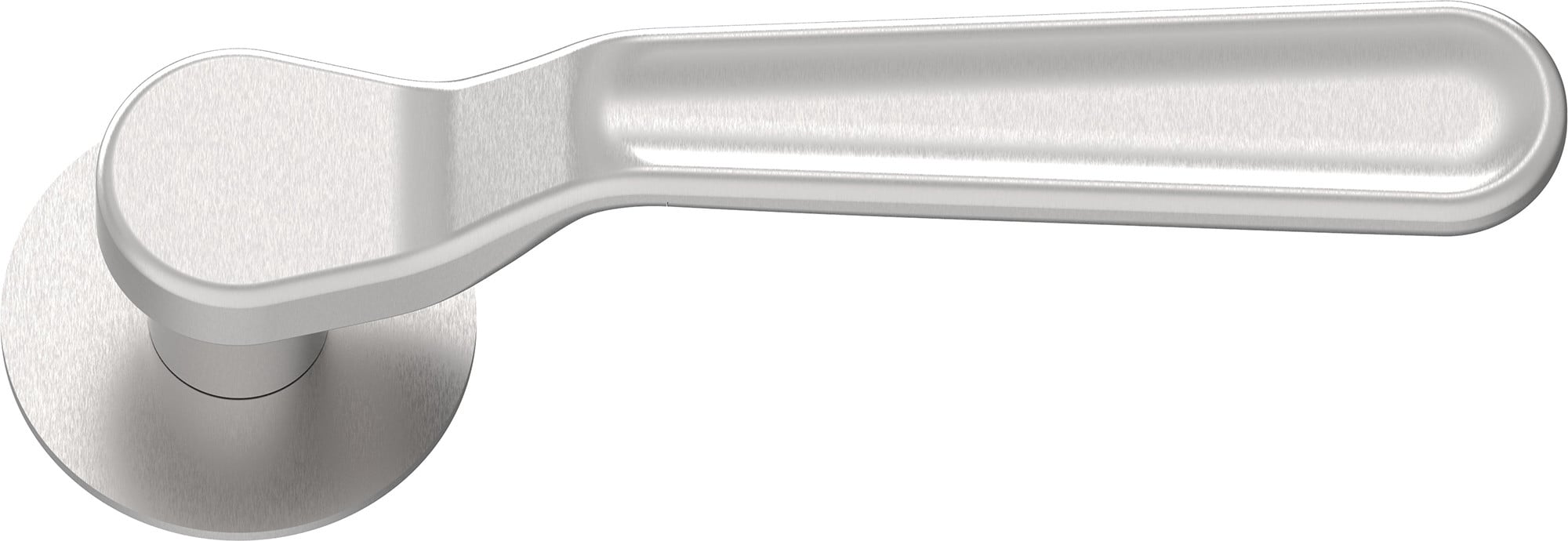 Der Türdrücker stellt eine spezifische Art von Türgriff dar, der durch Herunterdrücken der Klinke den Mechanismus einer Tür betätigt. Im Bild: Türgriff Kome
