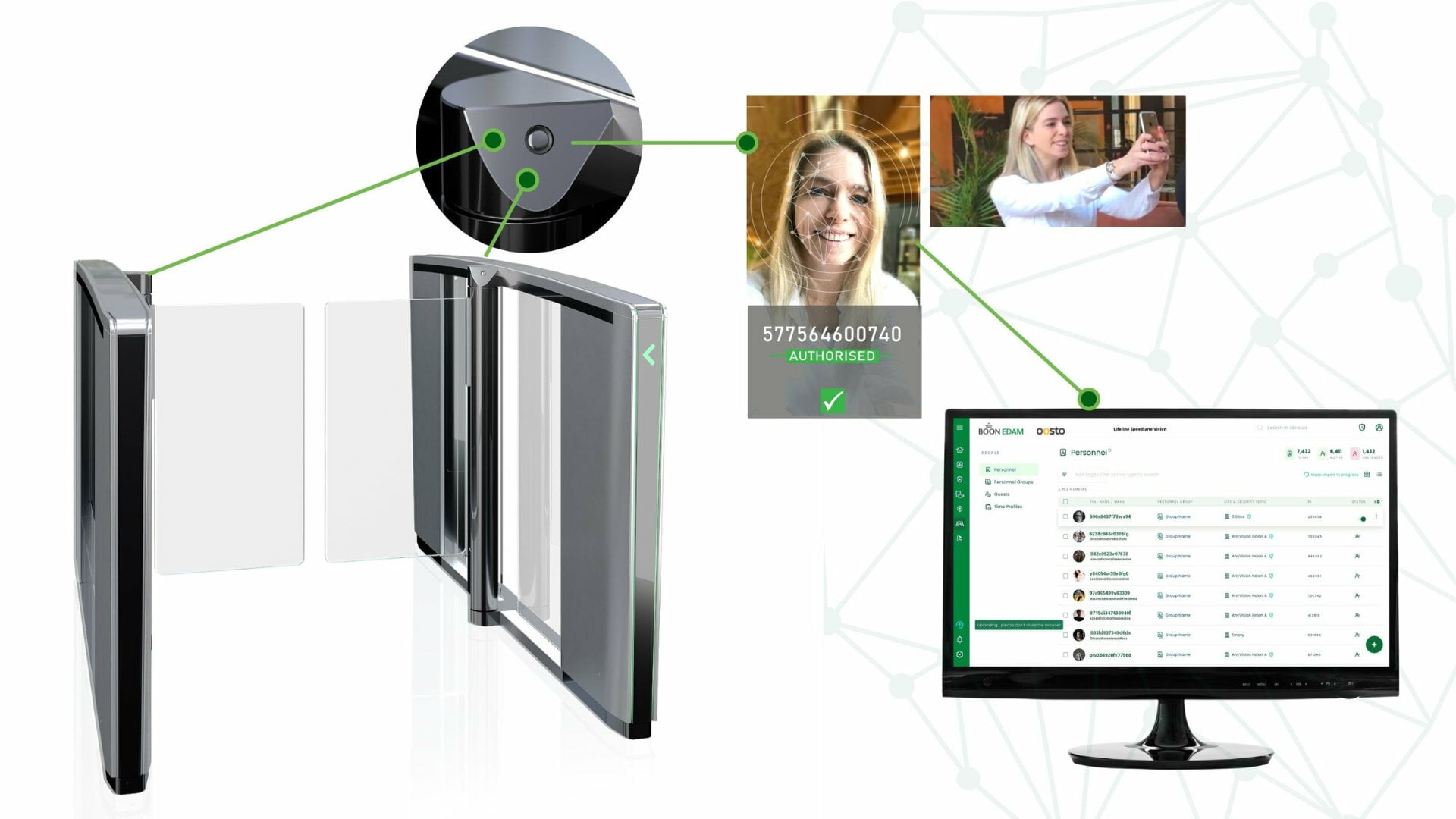 Sicherheitstüren mit biometrischer Gesichtserkennung sind ein Zusammenspiel von Türanlage, Kamera und Software. 