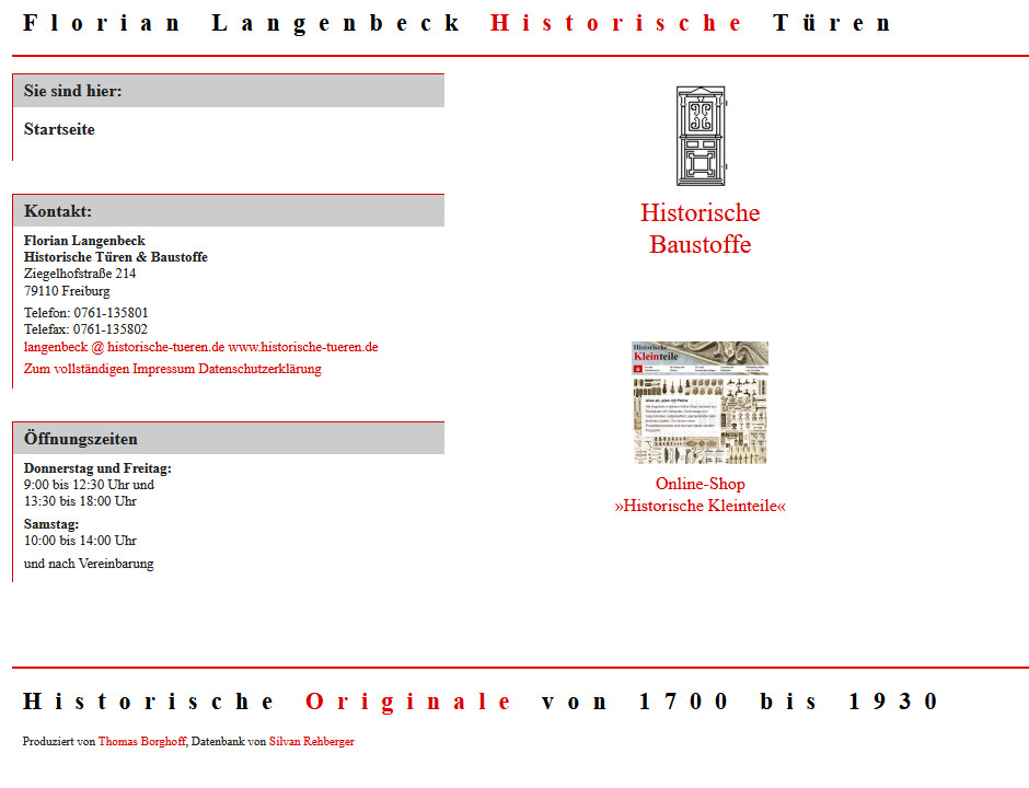 Historische Türen, Schlösser und Beschläge