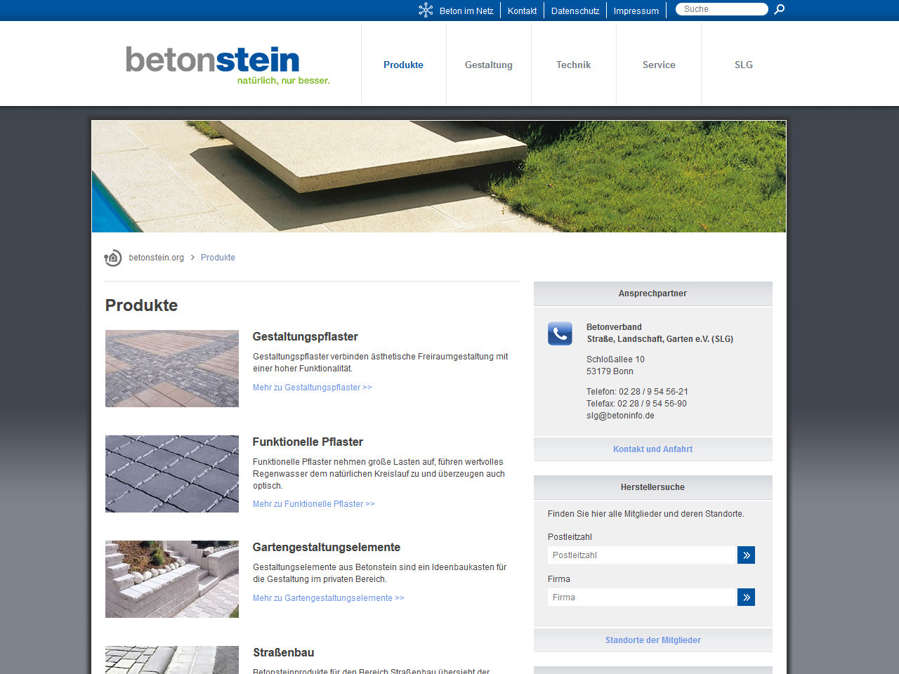 Betonverband Straße, Landschaft, Garten (SLG)