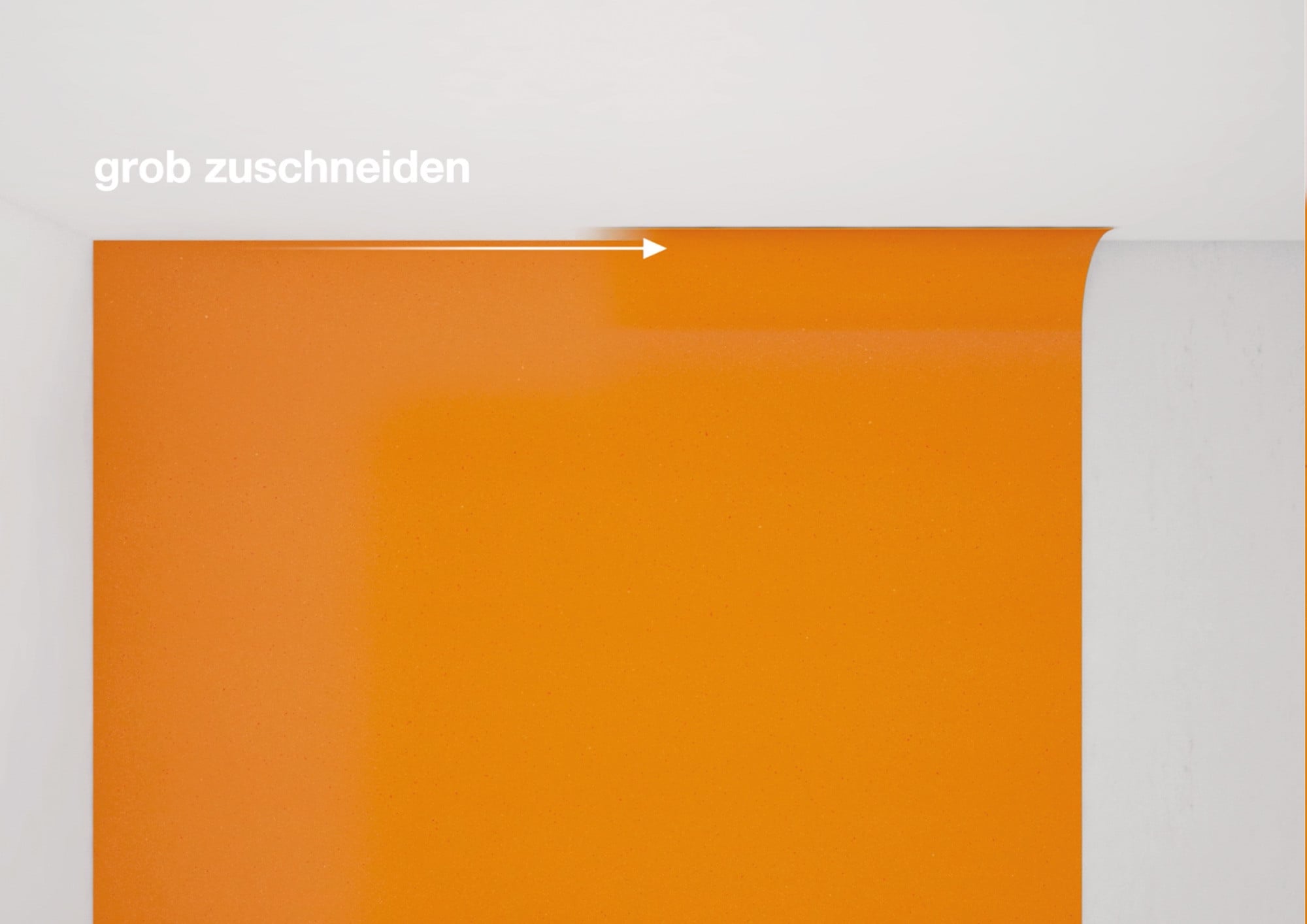 Grober Zuschnitt mit einem Messer mit Hakenklinge