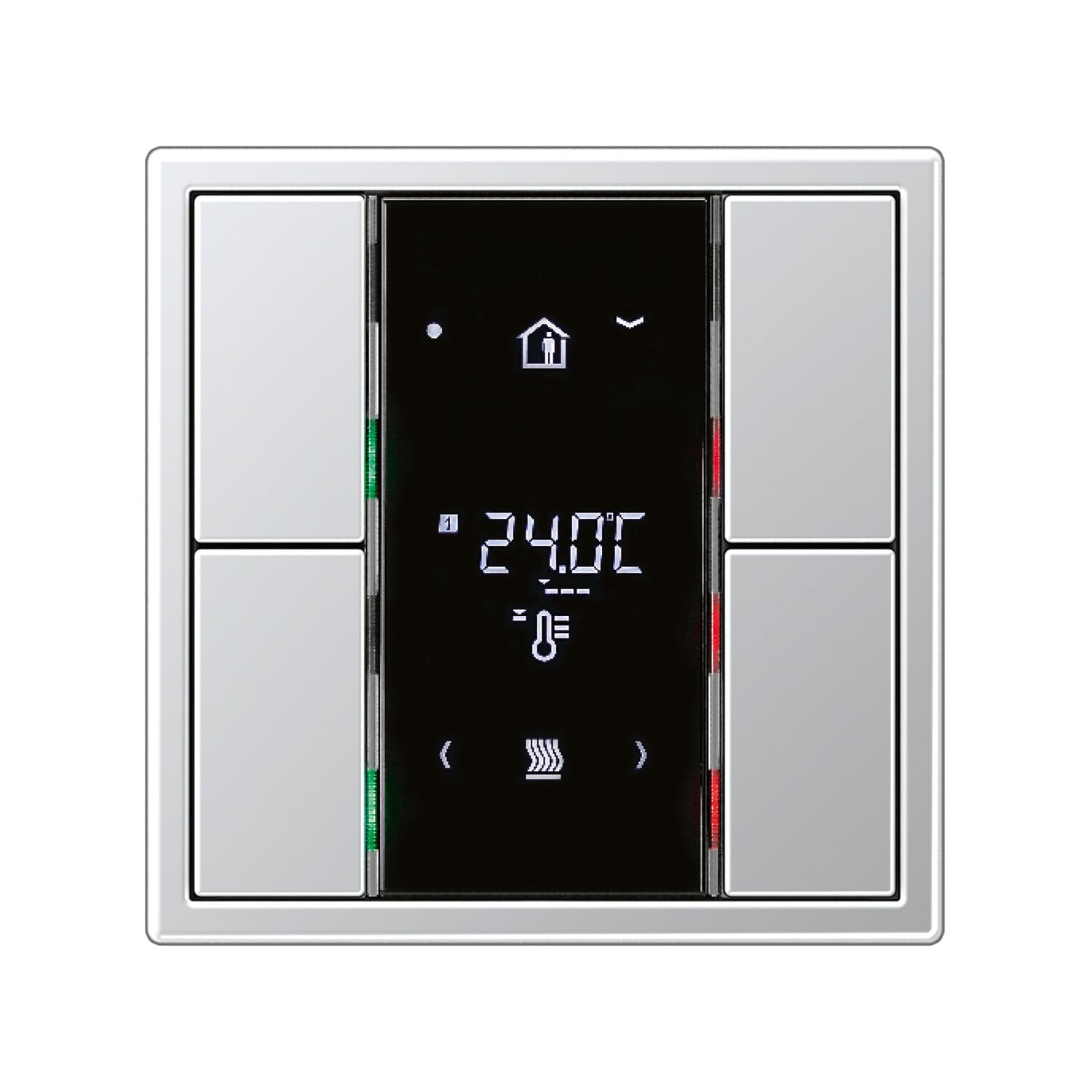 Größter Vorteil der Elektroinstallation mit Installationsbus: Alle Ein- und Ausgabegeräte können miteinander verbunden werden; das System kann zudem umprogrammiert und erweitert werden (im Bild: KNX Raumcontroller F 50; LS 990). 