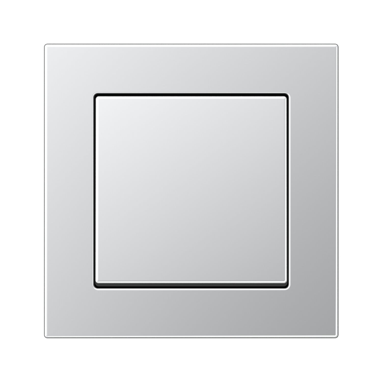 Beispiel eines Lichtschalters mit Wippe (Produkt: A 550 in Aluminium)