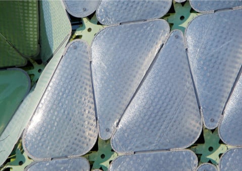 Detailaufnahme ETFE-Membrankissen