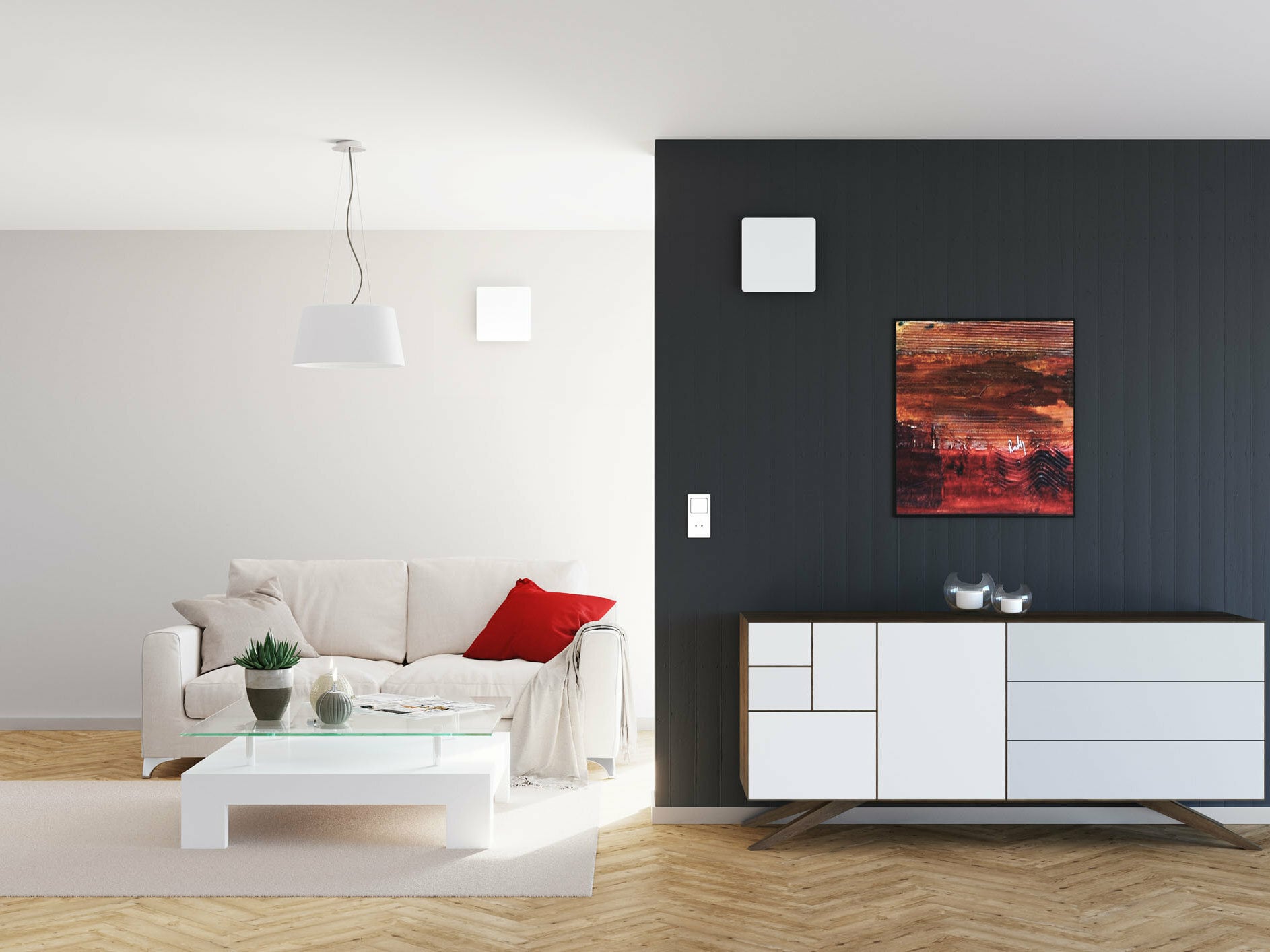 Dezentrales Lüftungsgerät im Wohnraum