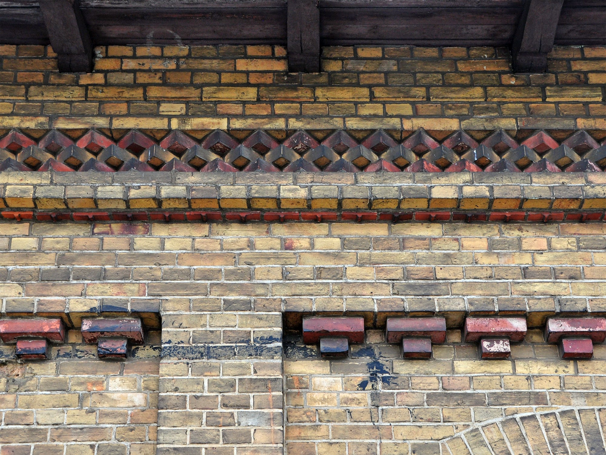 Verzierte Klinkerfassade 