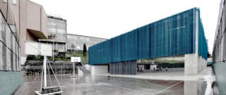 Die neue Sporthalle des Collegio Salesiano San Juan Bosco überdacht eine Fläche von 1.550 m²