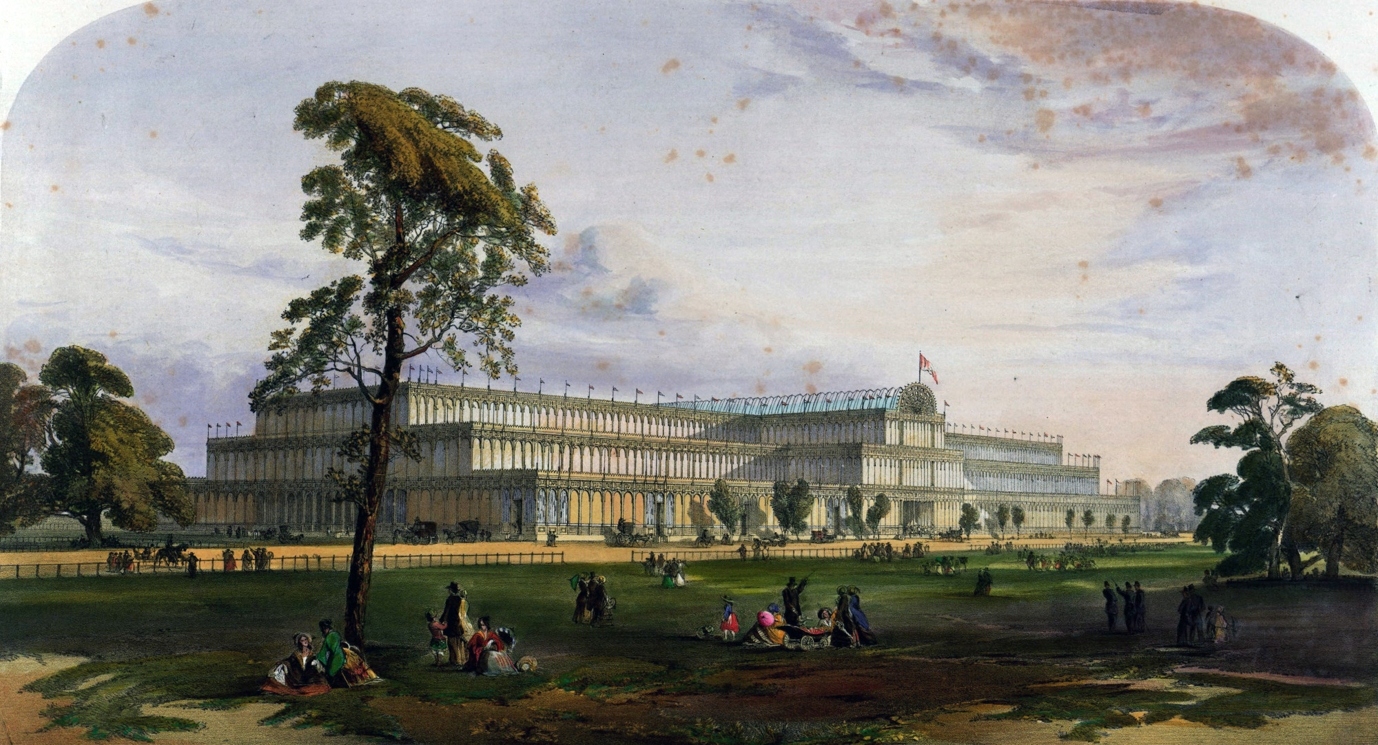 Kristallpalast, 1851 - größter mit Stahltragwerk realisierter Bau des 19. Jahrhunderts