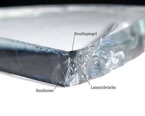 Bruchspiegel (Radius ca. 2 mm)