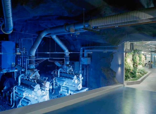 Inszenierte Technik im Tunnel