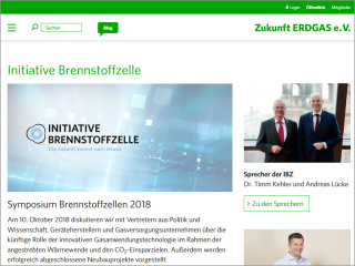 Webauftritt der Initiative Brennstoffzelle (IBZ)