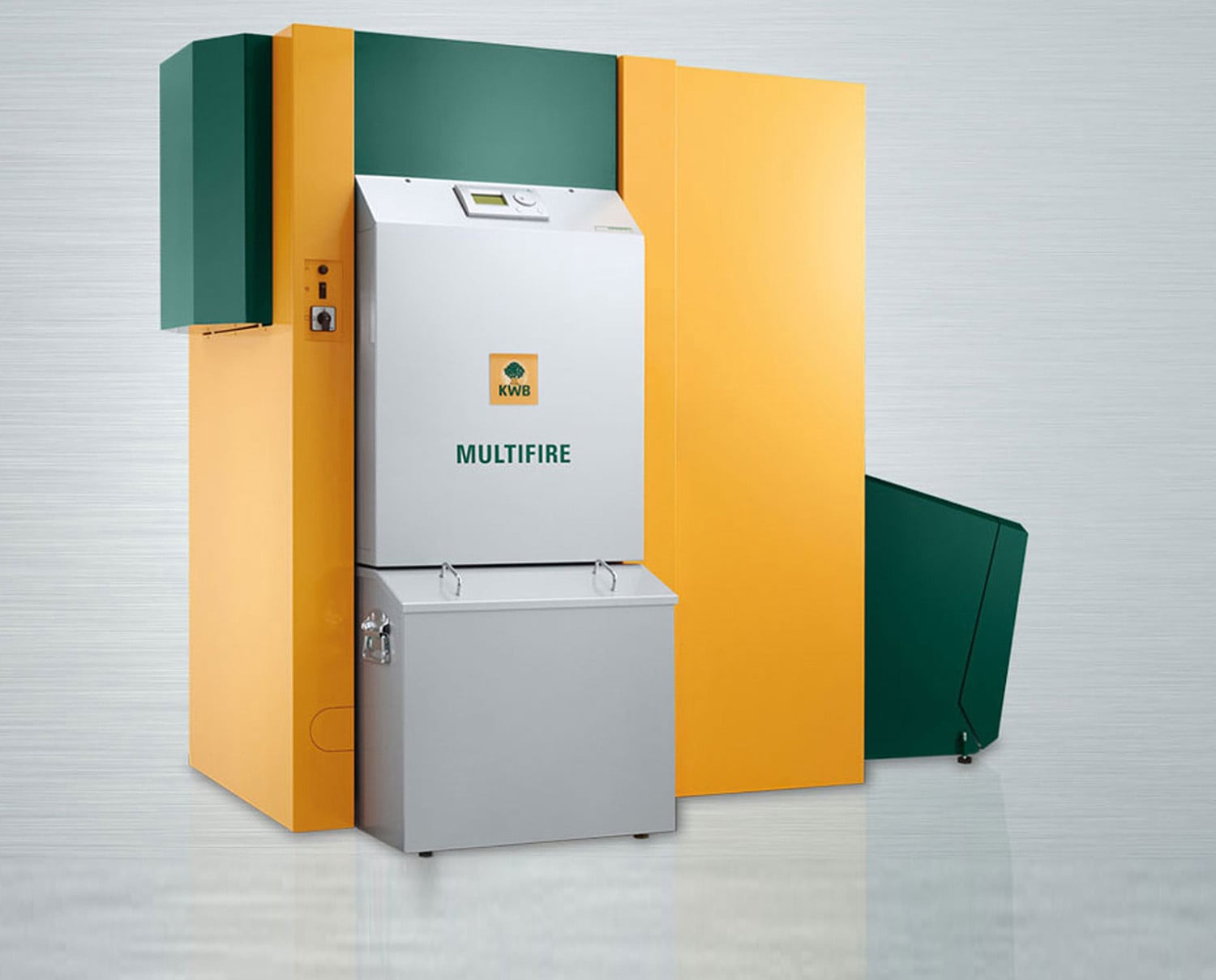 In der Pellets- und Hackschnitzelheizung „KWB Multifire“ (20-120 kW) sorgt ein Raupenbrenner für schadstoffarme Verbrennung