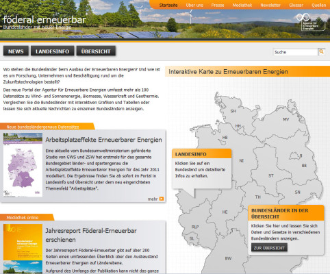 Informationen zu erneuerbaren Energien in den Bundesländern
