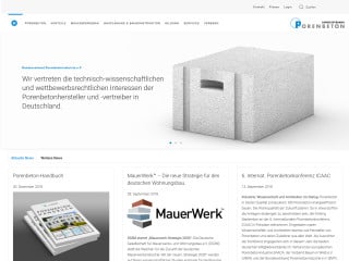 Screenshot der Webseite