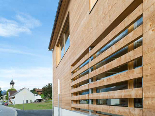 Kindergarten Und Feuerwehrhaus In Thuringerberg Dammstoffe Kultur Bildung Baunetz Wissen