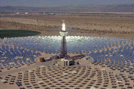 Turmkraftwerk Solar Two in Barstow, Kalifornien mit einer Leistung von 10 MW
