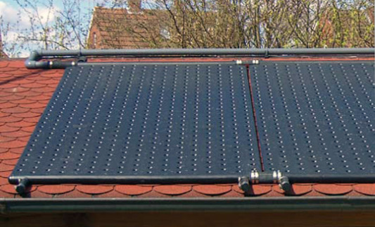 Plattenabsorber für die direkte solare Wassererwärmung 