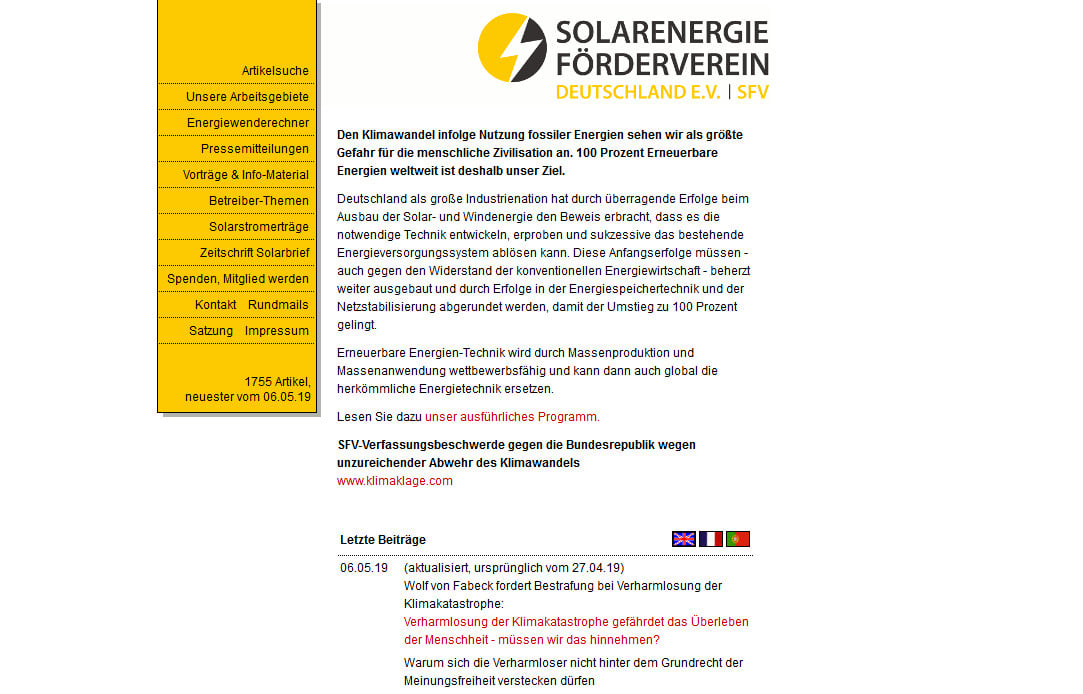 Solarenergie-Förderverein Deutschland (SFV)