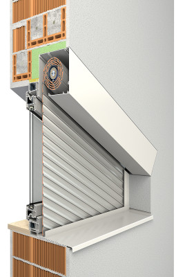 Sichtbarer Vorbaurollladen, ebene Ausführung
