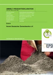 Umweltproduktdeklaration für Zement mit durchschnittlicher Zusammensetzung