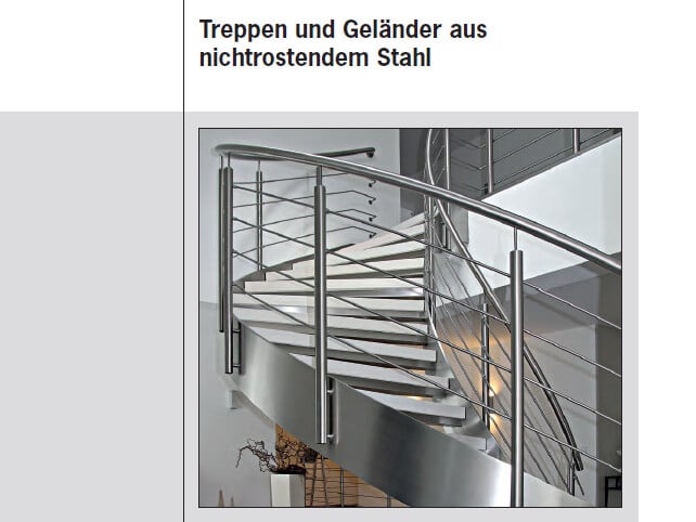 Treppen und Geländer aus nichtrostendem Stahl