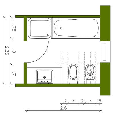 Abstände von Sanitärobjekten | Bad und Sanitär | Planungsgrundlagen