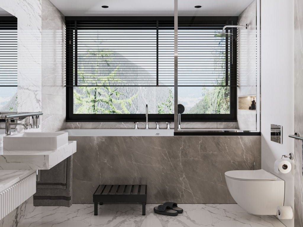 Die Standardwanne sollte mindestens 170 cm (besser 180) lang und 75 cm breit sein. 