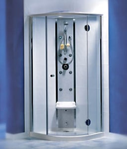 Multifunktionsdusche mit Dampfgenerator, Klappsitz und Wärmekuppel
