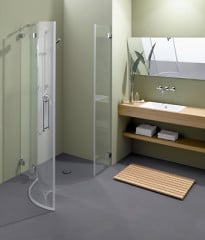 Eckdusche als Viertelkreis