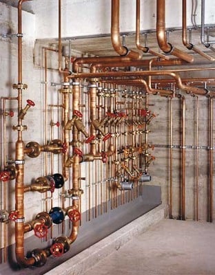 Trinkwasserinstallation in Kupfer