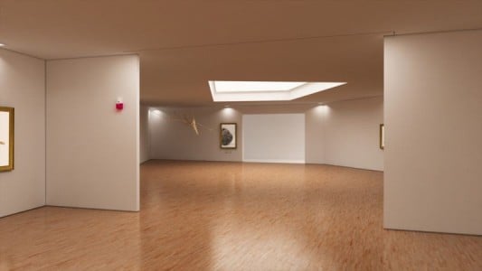 Der textile Brandschutz verschwindet vollständig in der abgehängten Decke