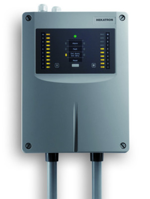 Beispiel eines Ansaugrauchmelders zur Raum- und Einrichtungsüberwachung (z.B. EDV-Computer-Anlagen, Elektroschränke, Maschinen der Fertigung)