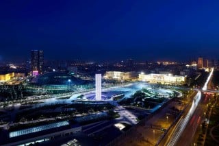 Der 64 Meter hohe Turm ist das neue Wahrzeichen der chinesischen Metropole Tianjin