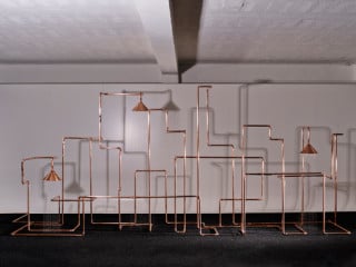 Raumgreifende Skulptur aus Kupfer vom Designtrio Front aus Schweden