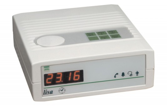 Der Blitz- und Vibrationswecker „Lisa" kann per Kabel mit einem Rauchmelder verbunden werden