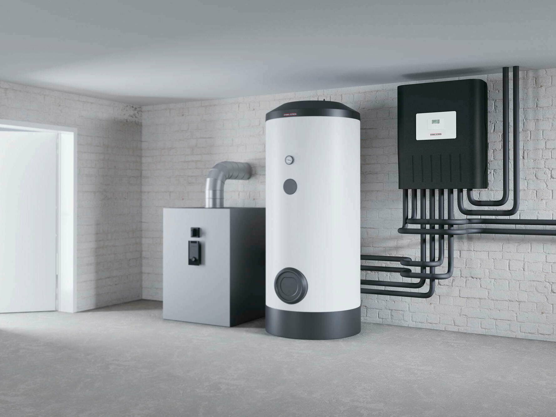 Moderne Pufferspeicher etwa für den Wohnungsbau bevorraten die Wärmeenergie in 500 bis 1.000 Litern Wasser. 