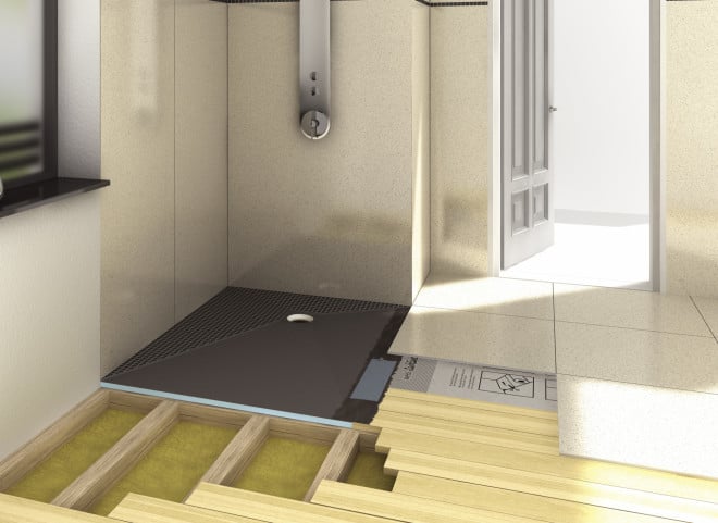 Bodengleiches Duschelement für Holzbalkendecken | Bad und Sanitär ... Bodengleiches Duschelement für Holzbalkendecken | Bad und Sanitär ...
