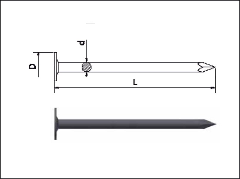 Feuerverzinkter Schieferstift