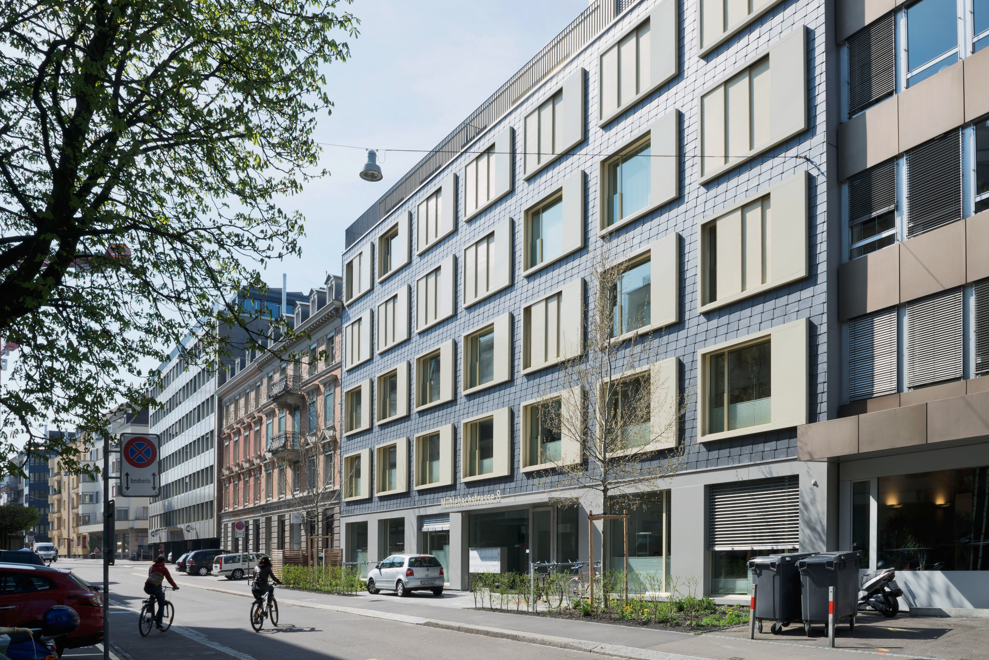 Lückenschließung in der Mühlebachstraße zwischen 1970er-Jahre-Bürohaus und einem denkmalgeschützten Bau aus dem 19. Jahrhundert